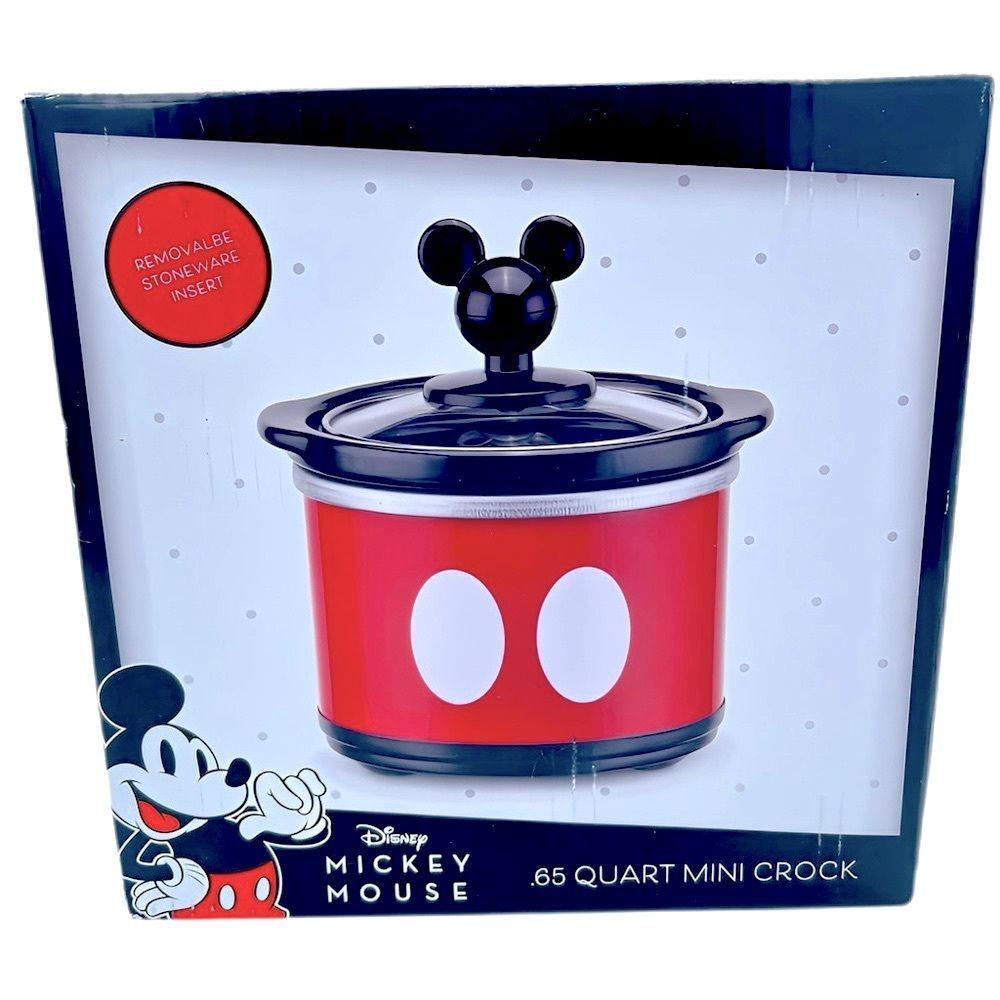 NWT NIB DISNEY MICKEY MOUSE .65 QT MINI CROCK POT PERFECT FOR DIPS FONDUE SOUPS